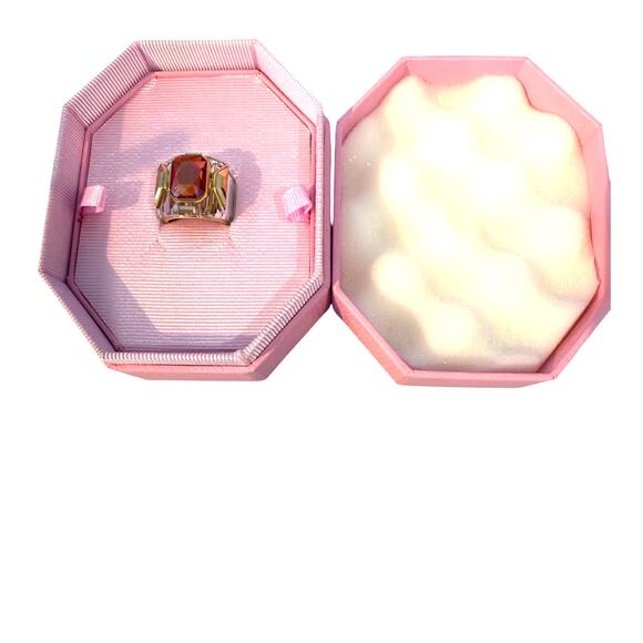 Swarovski Chroma Cocktail Ring Pink and Gold*NEW in box! Great Gift - Picture 3 of 3